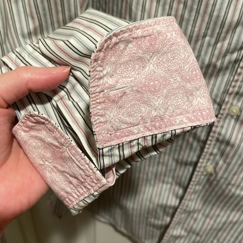 Banana Republic striped button down shirt